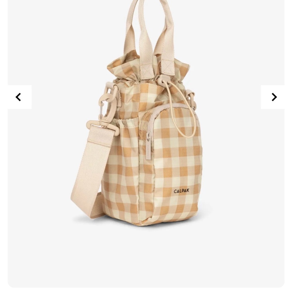Calpak checkered pattern water bottle holder Crossbody Bag